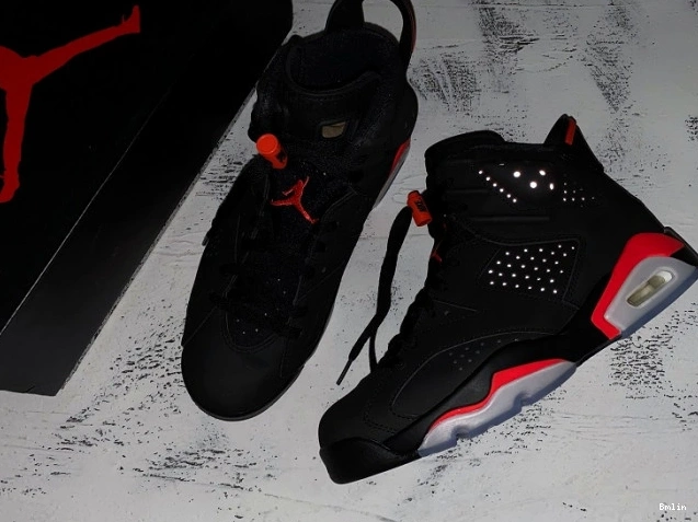Bmlin Jordan OG Black Infrared 6 Retro Air 384664-060 0723